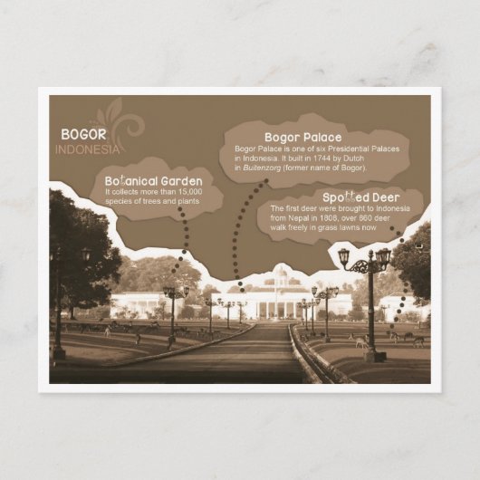 Postcard Bogor Palace Indonesien Postkarte (Vorderseite)