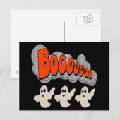 Postcard Boo Ghosts Postkarte (Vorne/Hinten)