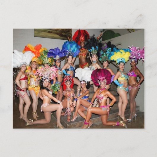 postcard brazil vegas zeigen Mädchen Tänzer Postkarte (Vorderseite)