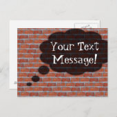 Postcard Brick Wall dachte Blase Karte (Vorne/Hinten)
