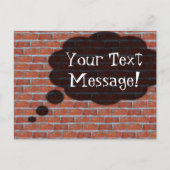 Postcard Brick Wall dachte Blase Karte (Vorderseite)