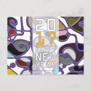 Postcard, Briefkaart, 2017 Happy New Year Feiertagspostkarte