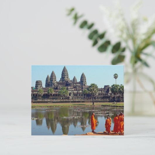 Postcard Buddhisten in Angkor Wat, Kambodscha Postkarte (Stehend Vorderseite)