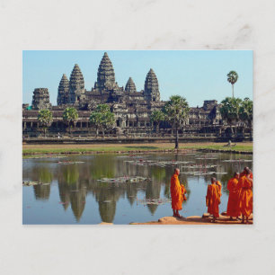 Postcard Buddhisten in Angkor Wat, Kambodscha Postkarte
