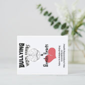 Postcard-Bullying Hurts Brains & Breaks Hearts Postkarte (Stehend Vorderseite)