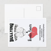 Postcard-Bullying Hurts Brains & Breaks Hearts Postkarte (Vorne/Hinten)
