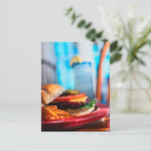 POSTCARD BURGER UND FRIS POSTKARTE (Stehend Vorderseite)