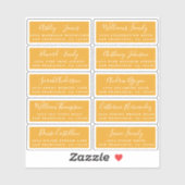 Postcard Calligraphy Wedding Guest Address Labels (Blatt)