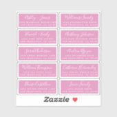 Postcard Calligraphy Wedding Guest Address Labels (Blatt)