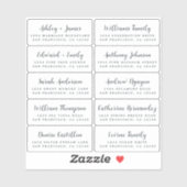 Postcard Calligraphy Wedding Guest Address Labels (Blatt)