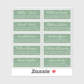 Postcard Calligraphy Wedding Guest Address Labels (Blatt)