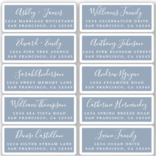 Postcard Calligraphy Wedding Guest Address Labels