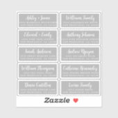 Postcard Calligraphy Wedding Guest Address Labels (Blatt)