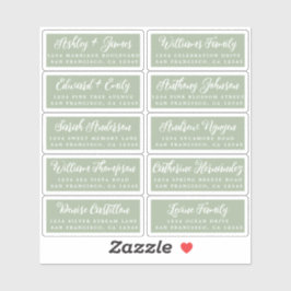 Postcard Calligraphy Wedding Guest Address Labels