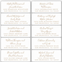 Postcard Calligraphy Wedding Guest Address Labels