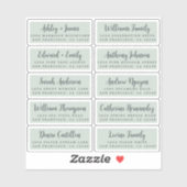 Postcard Calligraphy Wedding Guest Address Labels (Blatt)