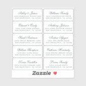 Postcard Calligraphy Wedding Guest Address Labels (Blatt)