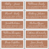 Postcard Calligraphy Wedding Guest Address Labels (Vorderseite)