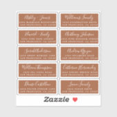 Postcard Calligraphy Wedding Guest Address Labels (Blatt)