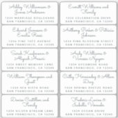 Postcard Calligraphy Wedding Guest Address Labels (Vorderseite)