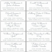 Postcard Calligraphy Wedding Guest Address Labels