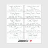 Postcard Calligraphy Wedding Guest Address Labels (Blatt)