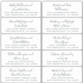 Postcard Calligraphy Wedding Guest Address Labels (Vorderseite)