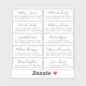 Postcard Calligraphy Wedding Guest Address Labels (Blatt)