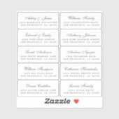Postcard Calligraphy Wedding Guest Address Labels (Blatt)