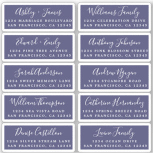 Postcard Calligraphy Wedding Guest Address Labels