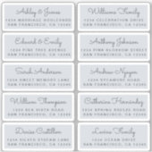 Postcard Calligraphy Wedding Guest Address Labels (Vorderseite)