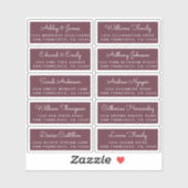 Postcard Calligraphy Wedding Guest Address Labels (Blatt)