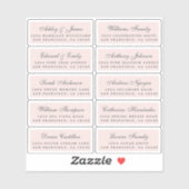 Postcard Calligraphy Wedding Guest Address Labels (Blatt)