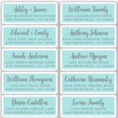 Postcard Calligraphy Wedding Guest Address Labels (Vorderseite)