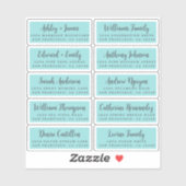 Postcard Calligraphy Wedding Guest Address Labels (Blatt)