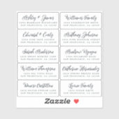 Postcard Calligraphy Wedding Guest Address Labels (Blatt)