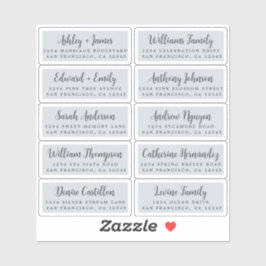 Postcard Calligraphy Wedding Guest Address Labels
