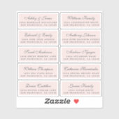 Postcard Calligraphy Wedding Guest Address Labels (Blatt)