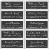 Postcard Calligraphy Wedding Guest Address Labels (Vorderseite)