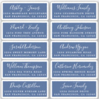 Postcard Calligraphy Wedding Guest Address Labels