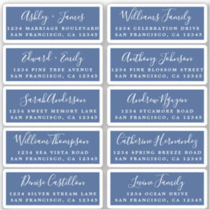 Postcard Calligraphy Wedding Guest Address Labels