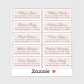 Postcard Calligraphy Wedding Guest Address Labels (Blatt)