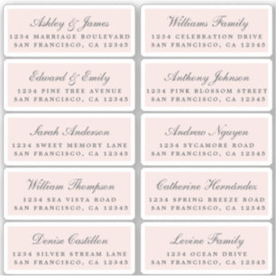 Postcard Calligraphy Wedding Guest Address Labels