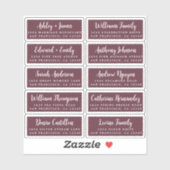 Postcard Calligraphy Wedding Guest Address Labels (Blatt)