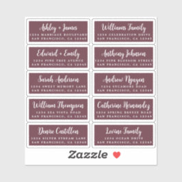 Postcard Calligraphy Wedding Guest Address Labels