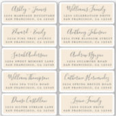 Postcard Calligraphy Wedding Guest Address Labels (Vorderseite)