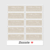 Postcard Calligraphy Wedding Guest Address Labels (Blatt)