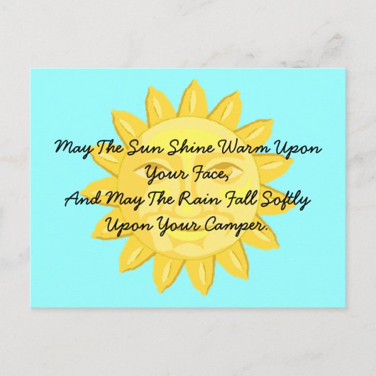 Postcard Camping Freunde Empfang RV Park Campers Postkarte (Vorderseite)