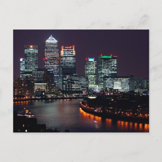 Postcard Canary Wharf, London UK Postkarte (Vorderseite)
