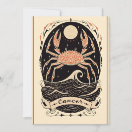 Postcard - Cancer Celestial Zodiac Art Feiertagskarte